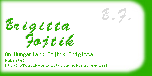 brigitta fojtik business card